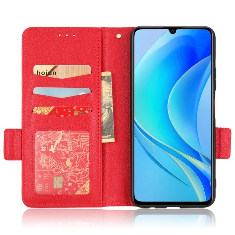 Шокопродажный Телефон Для Huawei Nova Y70 4G / Nova Y70 Plus 4g / Наслаждайтесь 50 4G, Litchi Texture PU - Красный