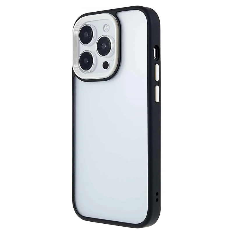 Skråtlfon Case til iPhone 14 Pro Max 6,7 tommer TPU+Acryl Beskyttende Cover med Hudfølelse Stødfast Case - Sort