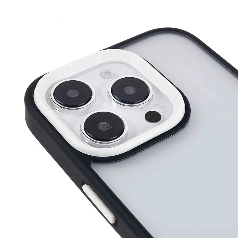 Skråtlfon Case til iPhone 14 Pro Max 6,7 tommer TPU+Acryl Beskyttende Cover med Hudfølelse Stødfast Case - Sort