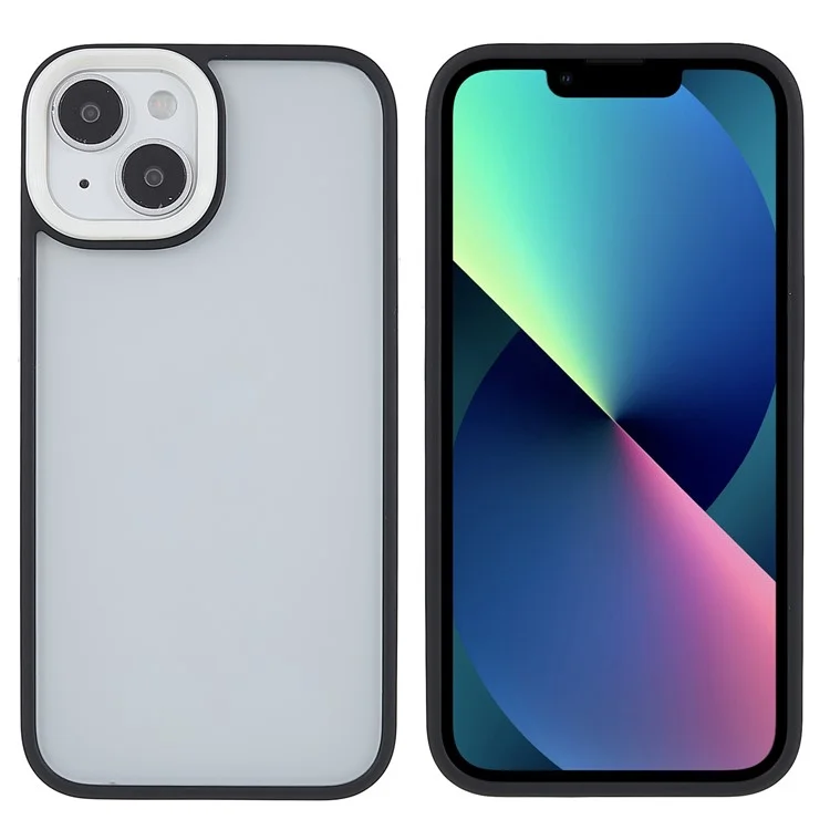 Étui à L'épreuve Des Chocs Pour Iphone 14 Max Max 6,7 Pouces Anti-Drop Case Slim Tpu + Couverture de Téléphone Signage Acrylique - le Noir