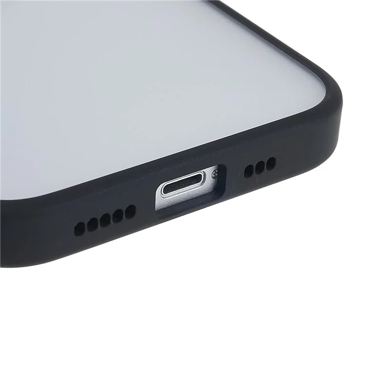 Étui à L'épreuve Des Chocs Pour Iphone 14 Max Max 6,7 Pouces Anti-Drop Case Slim Tpu + Couverture de Téléphone Signage Acrylique - le Noir