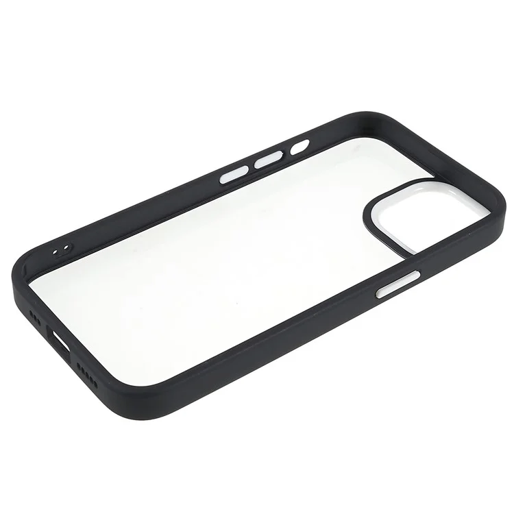 Étui à L'épreuve Des Chocs Pour Iphone 14 Max Max 6,7 Pouces Anti-Drop Case Slim Tpu + Couverture de Téléphone Signage Acrylique - le Noir