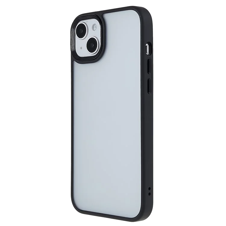 Case de Teléfono Delgado Para Iphone 14 Max 6.7 Pulgadas Anti-Drop Skin-touch Estuche Tpu+cubierta Protectora Acrílica - Negro
