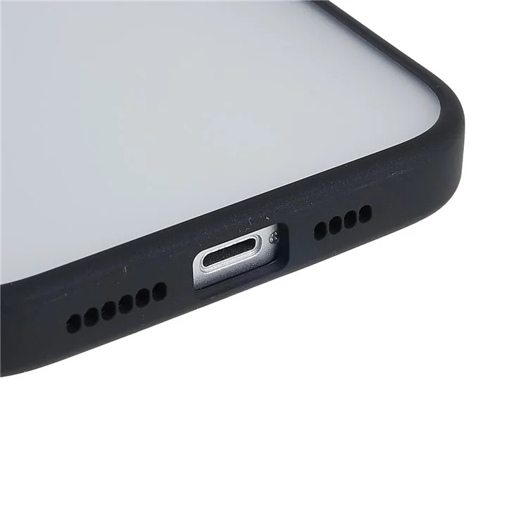 Case de Teléfono Delgado Para Iphone 14 Max 6.7 Pulgadas Anti-Drop Skin-touch Estuche Tpu+cubierta Protectora Acrílica - Negro