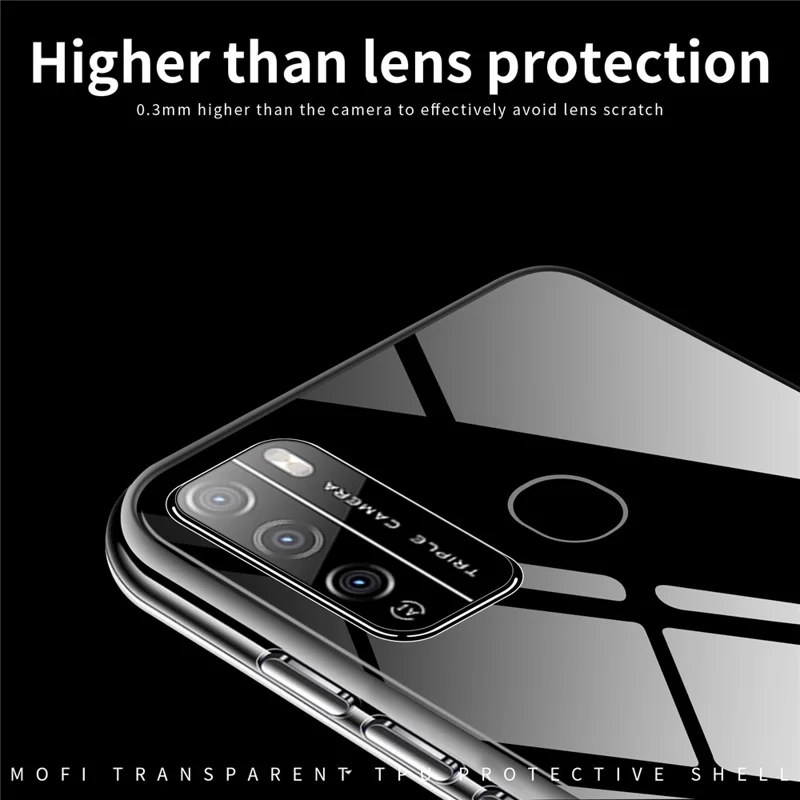 MOFI dla itel S16 / Vision 1 Pro przezroczysta cienka obudowa na telefon miękki TPU ochronna obudowa przeciwwypadkowa