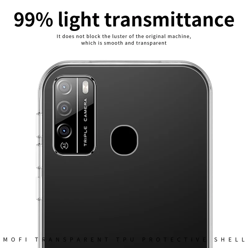 MOFI dla itel S16 / Vision 1 Pro przezroczysta cienka obudowa na telefon miękki TPU ochronna obudowa przeciwwypadkowa