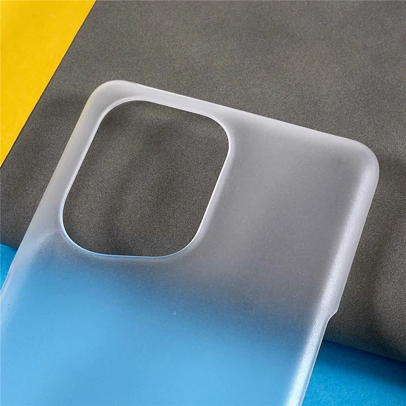 For Oppo Find X5 Pro 5G Anti-shock Mobile Phone Case Rubberized Glossy Hard PC Anti-wear Protective Shell - Transparent
