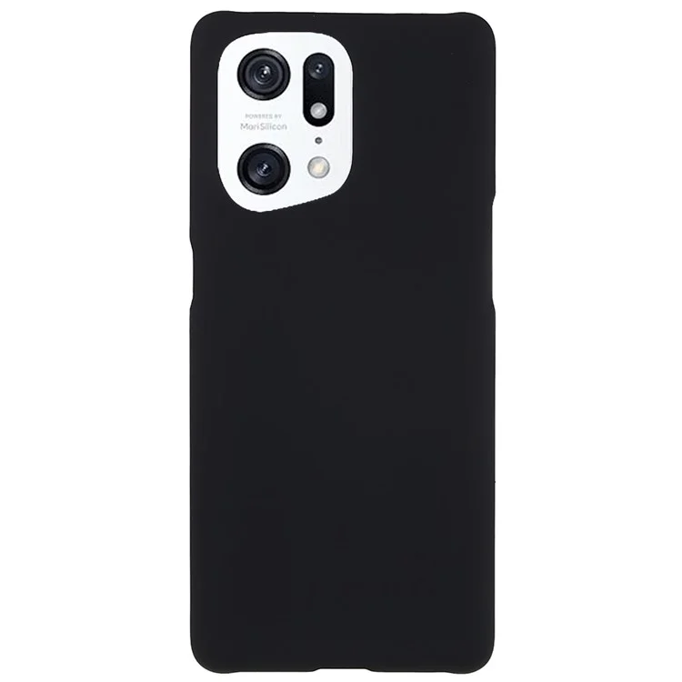 Para Oppo Find X5 Light Slim Anti-shock Mobile Phone Case Rubberized Glossy PC Back Shell - Negro