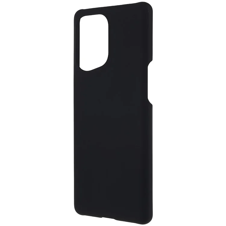 Para Oppo Find X5 Light Slim Anti-shock Mobile Phone Case Rubberized Glossy PC Back Shell - Negro