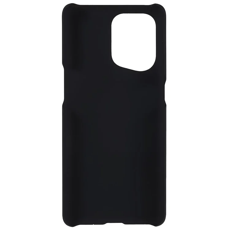 Para Oppo Find X5 Light Slim Anti-shock Mobile Phone Case Rubberized Glossy PC Back Shell - Negro
