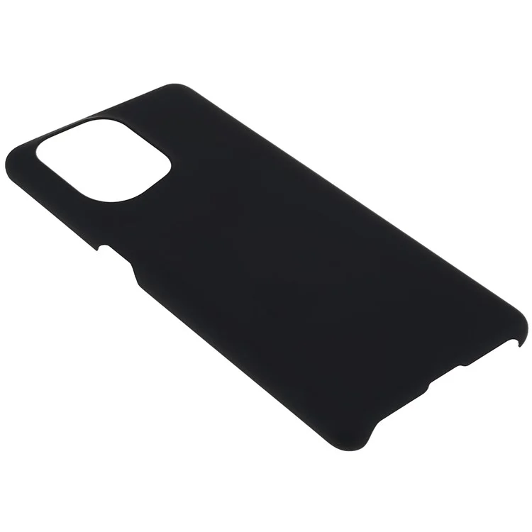Para Oppo Find X5 Light Slim Anti-shock Mobile Phone Case Rubberized Glossy PC Back Shell - Negro