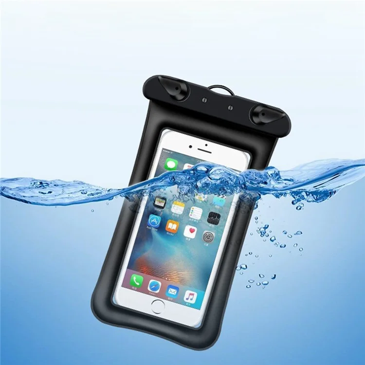 Sac étanche flottant pour téléphone portable de moins de 7,2 pouces pour la plage, la piscine - Blanc