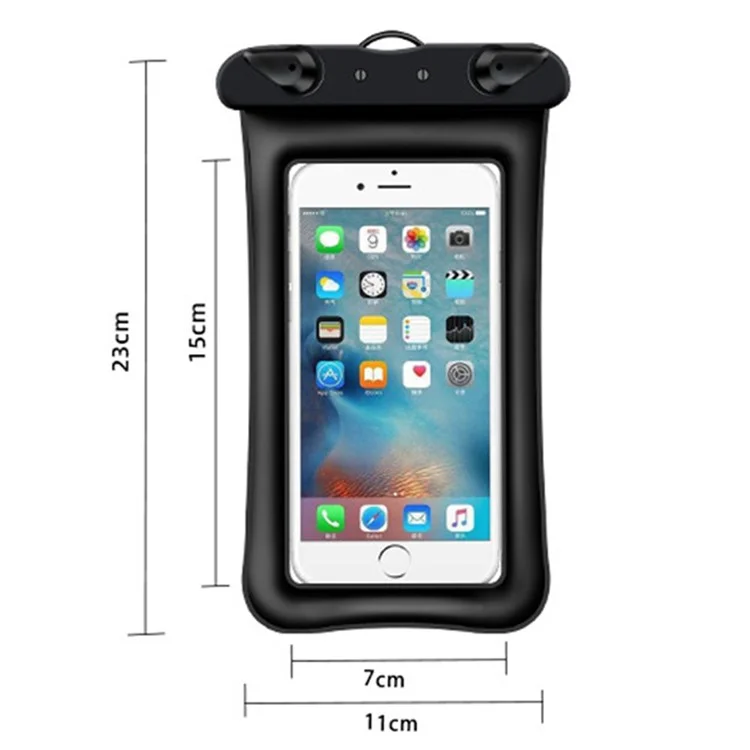 Sac étanche flottant pour téléphone portable de moins de 7,2 pouces pour la plage, la piscine - Blanc