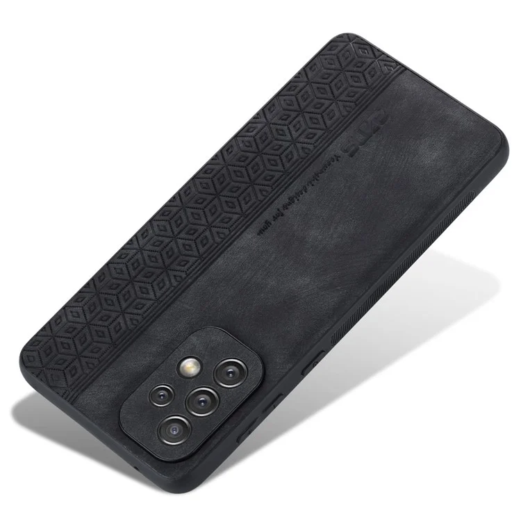 AZNS Handyhülle für Samsung Galaxy A53 5G, Sturzsichere PU-Leder beschichtete TPU-Schutzhülle - Schwarz