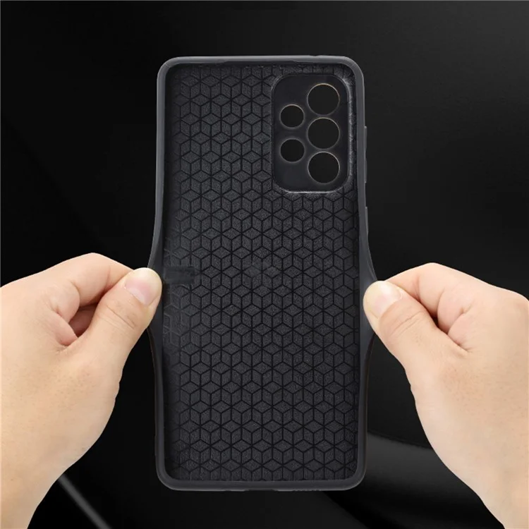 AZNS Handyhülle für Samsung Galaxy A53 5G, Sturzsichere PU-Leder beschichtete TPU-Schutzhülle - Schwarz