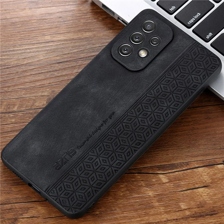 AZNS Handyhülle für Samsung Galaxy A53 5G, Sturzsichere PU-Leder beschichtete TPU-Schutzhülle - Schwarz