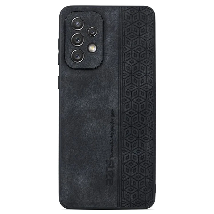 Case de Teléfono Anti-scratch AZNS Para Samsung Galaxy A73 5G, Cubierta de Teléfono Móvil a Prueba de TPU Recubierto de Cuero PU - Negro