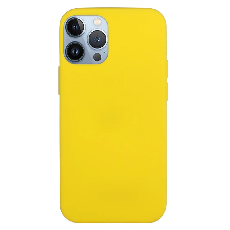 Anti-fall TPU Phone Case For iPhone 14 Pro 6.1 inch, Candy Color Mobile Phone Protective Back Cover - Yellow