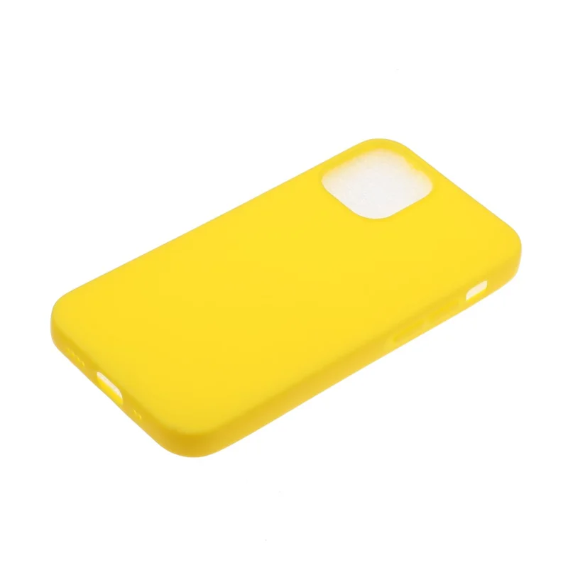 Anti-fall TPU Phone Case For iPhone 14 Pro 6.1 inch, Candy Color Mobile Phone Protective Back Cover - Yellow