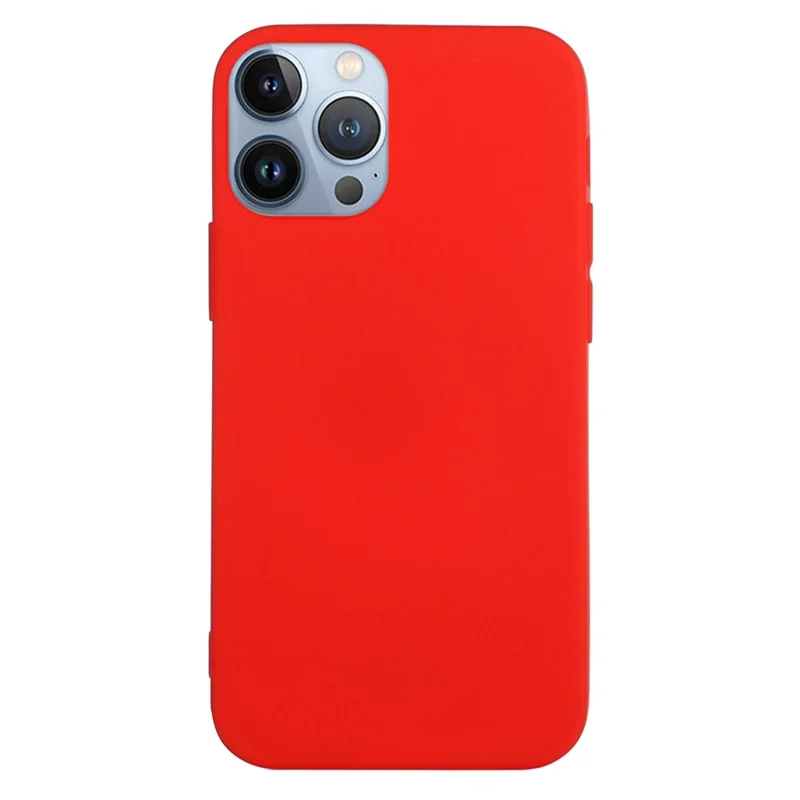 Anti-fall TPU Phone Case For iPhone 14 Pro 6.1 inch, Candy Color Mobile Phone Protective Back Cover - Red