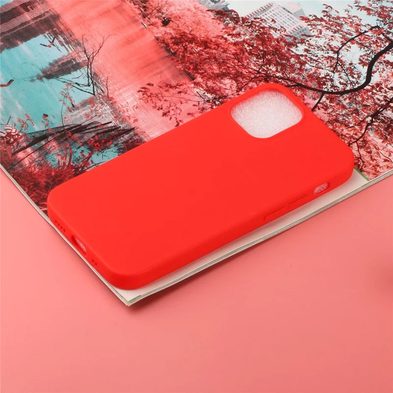 Anti-fall TPU Phone Case For iPhone 14 Pro 6.1 inch, Candy Color Mobile Phone Protective Back Cover - Red