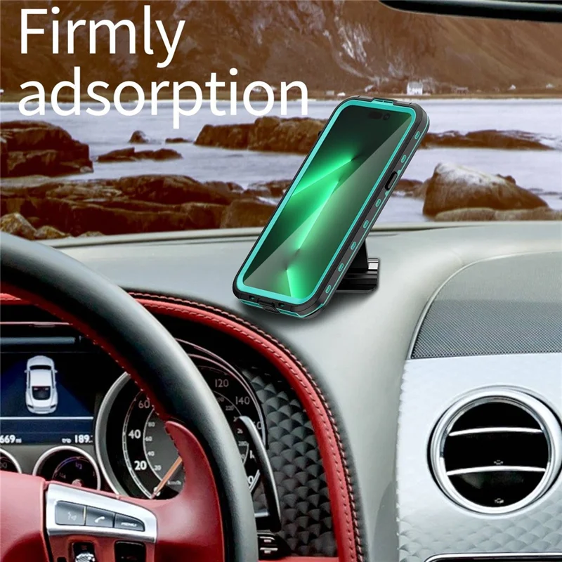 REDPEPPER Dot+ Series for iPhone 14 Pro Max 6.7 inch Compatible with MagSafe Wireless Charging Anti-drop Phone Cover IP68 Waterproof IP6X Dustproof Transparent Back Hybrid Phone Case - Blue