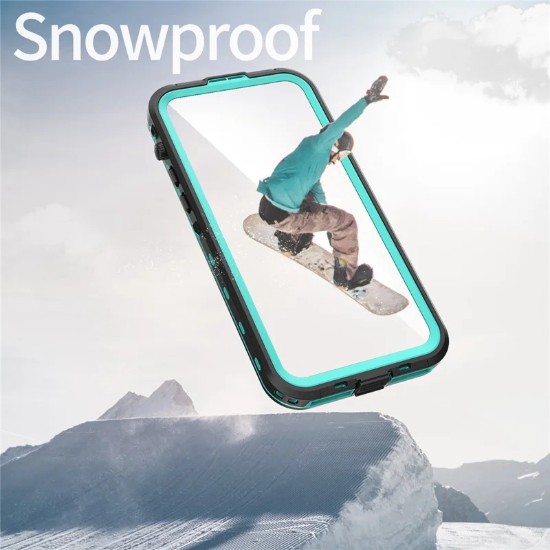 REDPEPPER Dot+ Series for iPhone 14 Pro Max 6.7 inch Compatible with MagSafe Wireless Charging Anti-drop Phone Cover IP68 Waterproof IP6X Dustproof Transparent Back Hybrid Phone Case - Blue