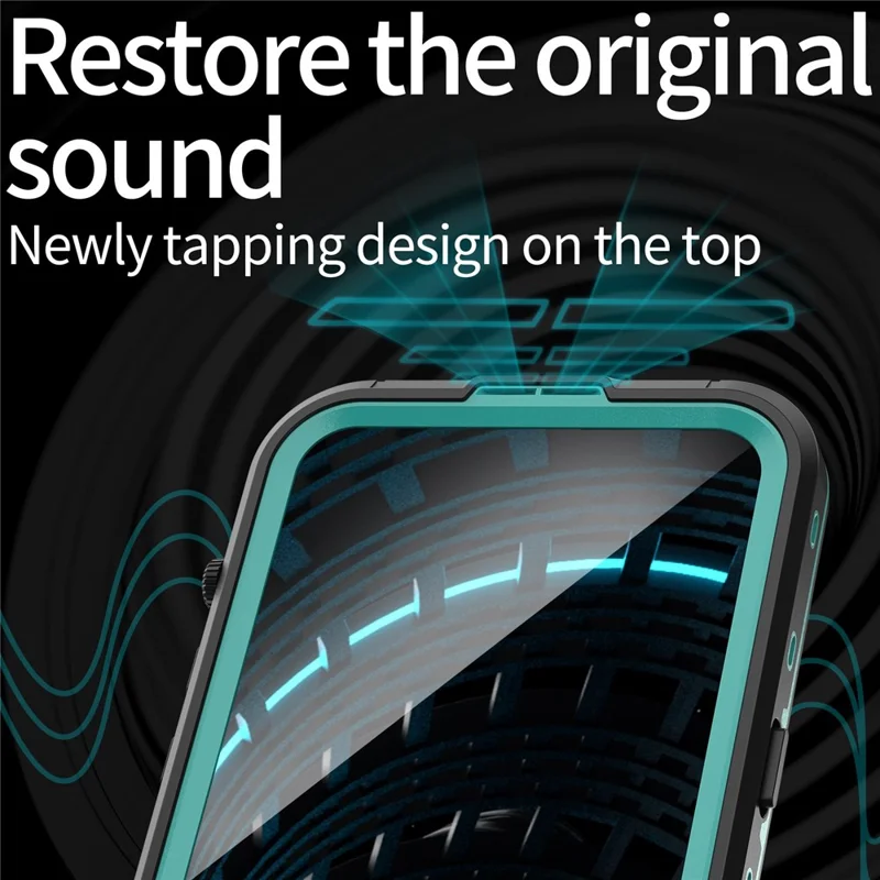 REDPEPPER Dot+ Series for iPhone 14 Pro Max 6.7 inch Compatible with MagSafe Wireless Charging Anti-drop Phone Cover IP68 Waterproof IP6X Dustproof Transparent Back Hybrid Phone Case - Blue