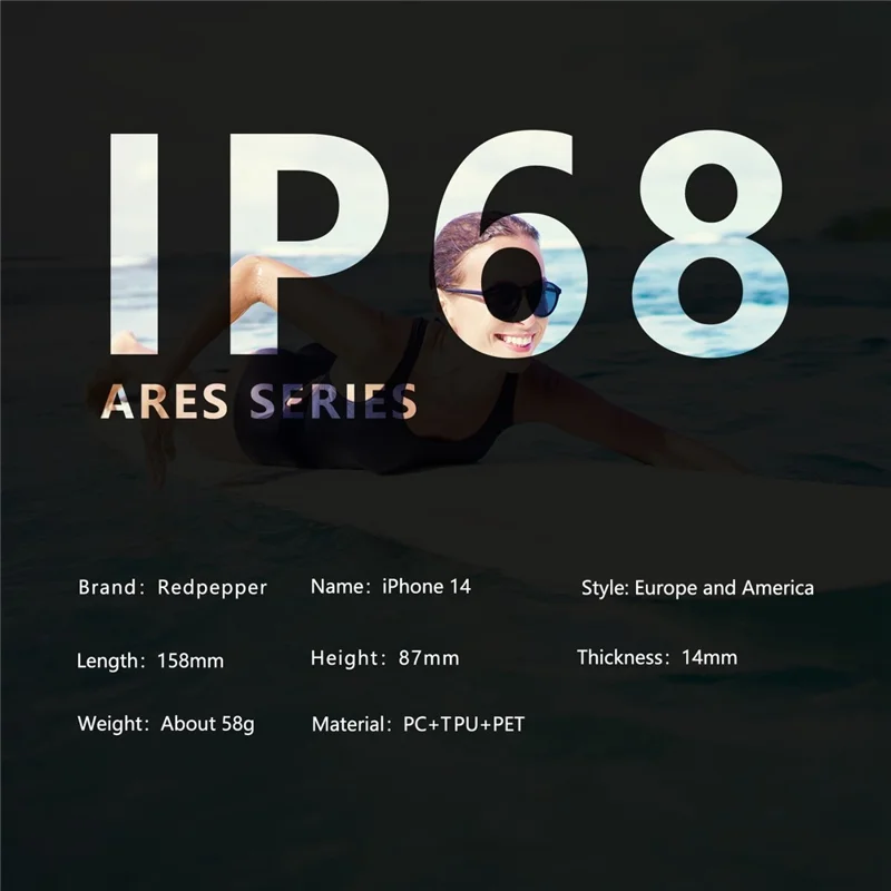 REDPEPPER Seria Dot+ do iPhone 14 6,1 cala zgodna z MagSafe, pokrywa przeciwwypadkowa z bezprzewodowym ładowaniem, przezroczysta hybrydowa obudowa z tyłu - Czarny