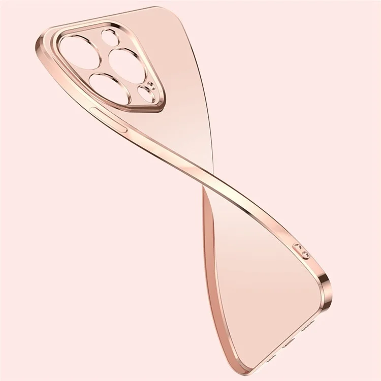 Pour Iphone 14 Pro 6,1 Pouces de Bord Droit de Téléphone de Couverture de Téléphone Anneau de Bague de Jotaire - Rose Clair