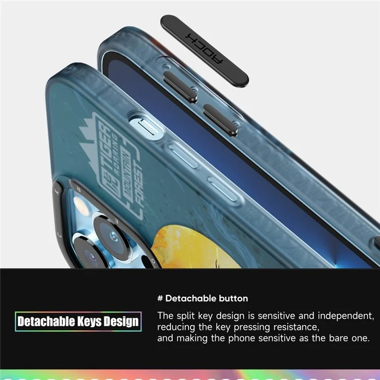 ROCK Mythical Animals InShare Series for iPhone 13 Pro 6.1 inch IMD Animal Pattern Phone Case PET+TPU Anti-scratch Protective Cover - Phoenix