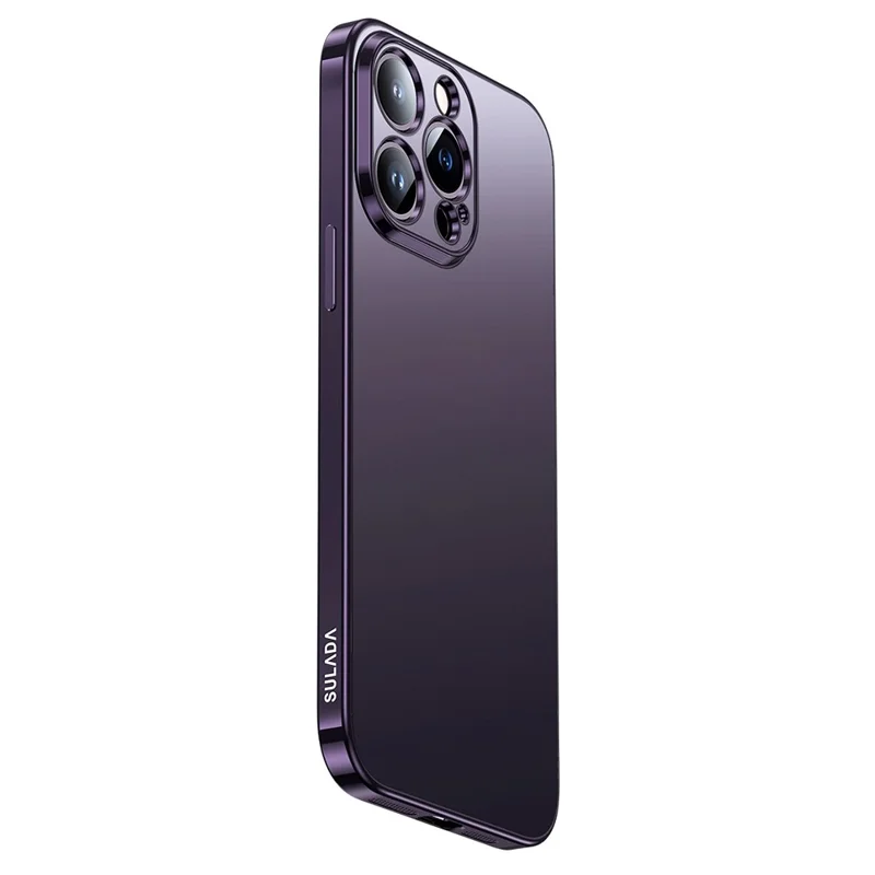SULADA Nature Series Matte Phone Case For iPhone 14 Pro Max 6.7 inch, Ultra Slim Electroplating Soft TPU Back Cover Support Wireless Charging - Black