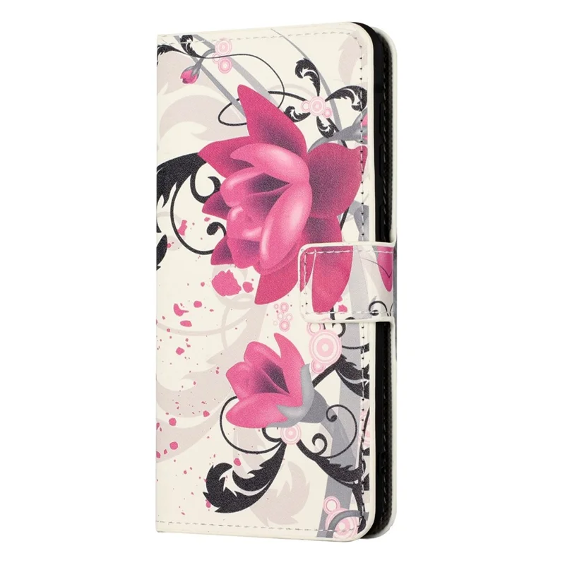 Per OnePlus 10T 5G / Ace Pro 5G Stampa a Modelli Custodia in Pelle PU Magnetica con Supporto e Funzione Wallet - Lotus