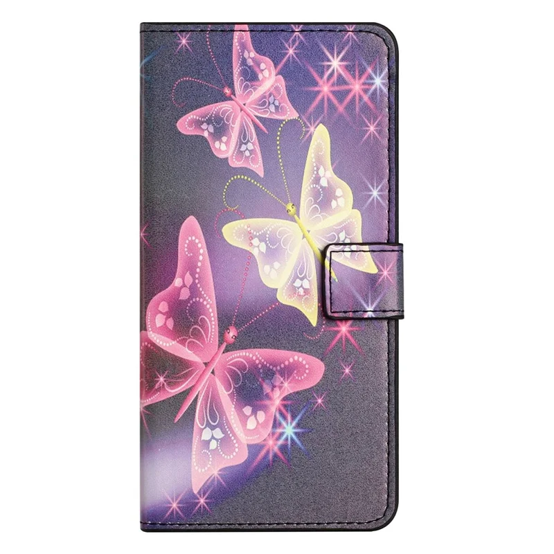 For OnePlus 10T 5G / Ace Pro 5G Pattern Printing Magnetic PU Leather Case Stand Wallet Function Anti-wear Shell - Sparkle Butterflies