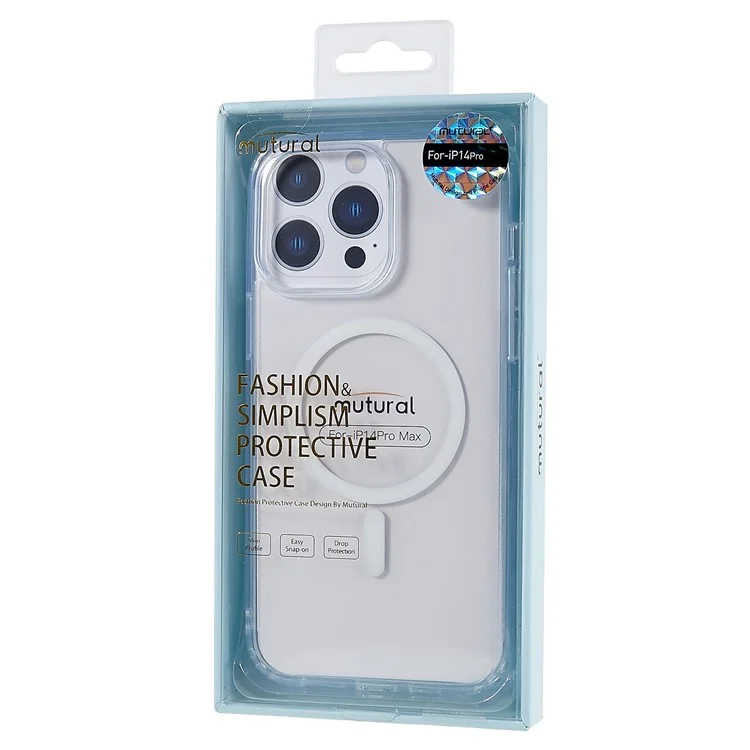Magnetische Serie Mutural Simplism Magnetic Für Iphone 14 Pro 6,1 Zoll Hybrid Soft TPU Hard PC Back Case Transparentes Schutztelefonabdeckung