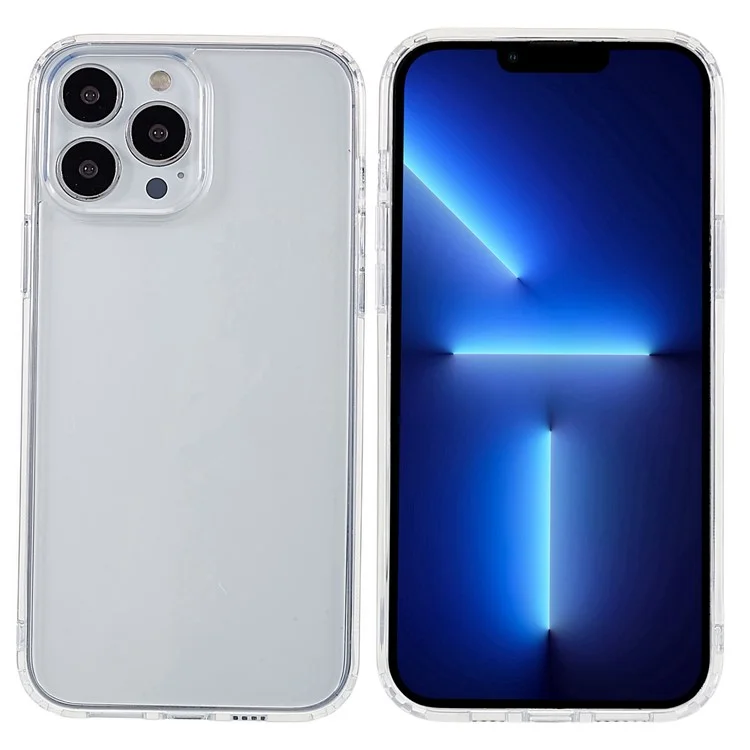 MUTURAL For iPhone 14 Plus Clear Cell Phone Case TPU Frame PC Back Anti-drop Protection Cover