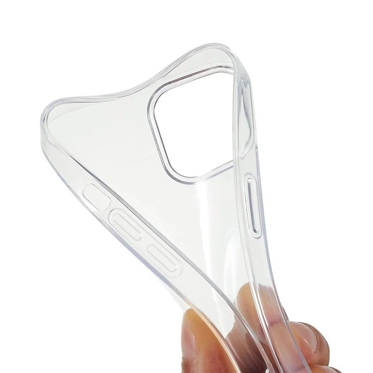 Mutural Transparent Soft TPU Case Para Iphone 14 6.1 Pulgadas, Cubierta de Teléfono Protectora Anti-scratch a Prueba de Caídas