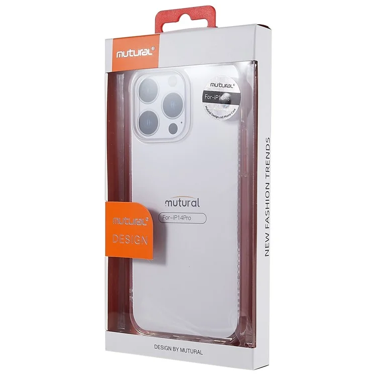 MUTURAL Flexible TPU Case for iPhone 14 Pro 6.1 inch, Crystal Clear Well-protected Phone Back Cover