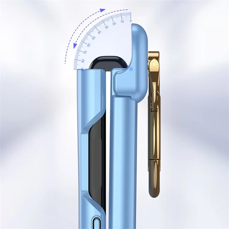 GKK для Samsung Galaxy Z Flip4 5G Противоаналый чехол для телефона Металлическое кольцо Держатель Подставка Магнитный впитывающий Шарнирная ПК Складная крышка с пленкой для камеры - Фиолетовая