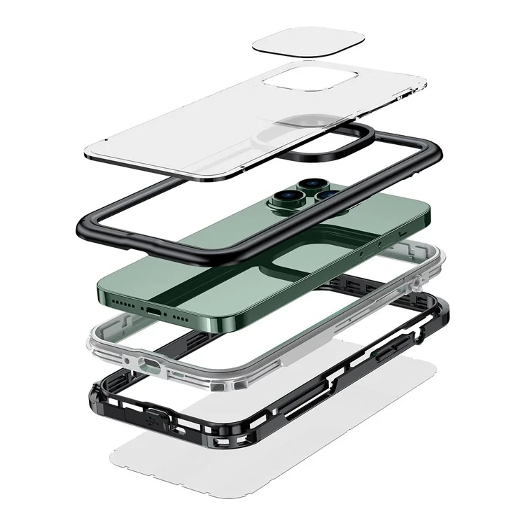 Para iPhone 14 6.1 polegadas Capa de Telefone Transparente IP68 à Prova d'Água à Prova de Choques Proteção Completa