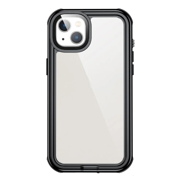 IP68 Waterproof Phone Case For iPhone 14 Plus Transparent Sensitive Touch PC+Neoprene Mobile Phone Cover