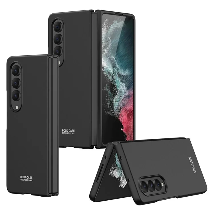 GKK Pour Samsung Galaxy Z Fold4 5G Étui de téléphone ultra-fin antidérapant et anti-empreintes Boîtier de téléphone pliable en PC dur - Noir