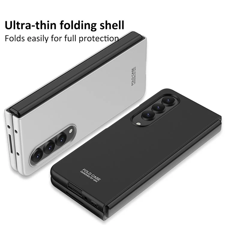 GKK Pour Samsung Galaxy Z Fold4 5G Étui de téléphone ultra-fin antidérapant et anti-empreintes Boîtier de téléphone pliable en PC dur - Noir