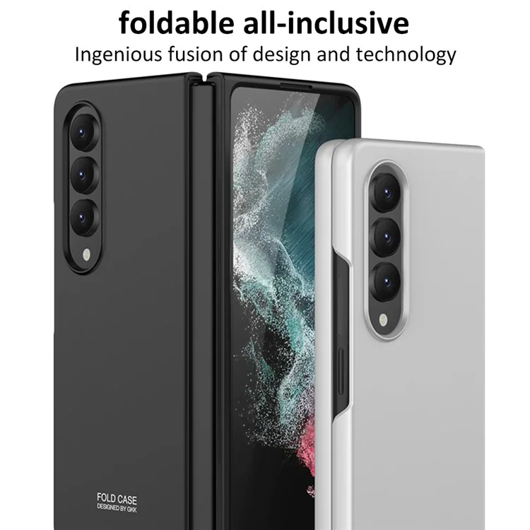 GKK Pour Samsung Galaxy Z Fold4 5G Étui de téléphone ultra-fin antidérapant et anti-empreintes Boîtier de téléphone pliable en PC dur - Noir
