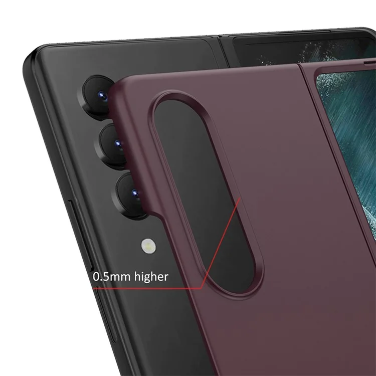 GKK Pour Samsung Galaxy Z Fold4 5G Étui de téléphone ultra-fin antidérapant et anti-empreintes Boîtier de téléphone pliable en PC dur - Noir