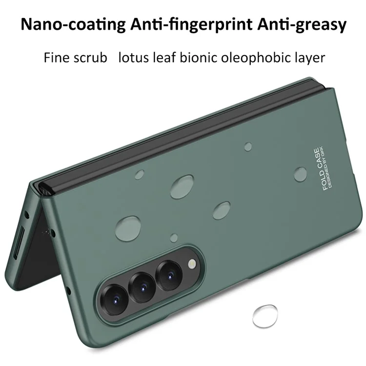 GKK Pour Samsung Galaxy Z Fold4 5G Étui de téléphone ultra-fin antidérapant et anti-empreintes Boîtier de téléphone pliable en PC dur - Noir