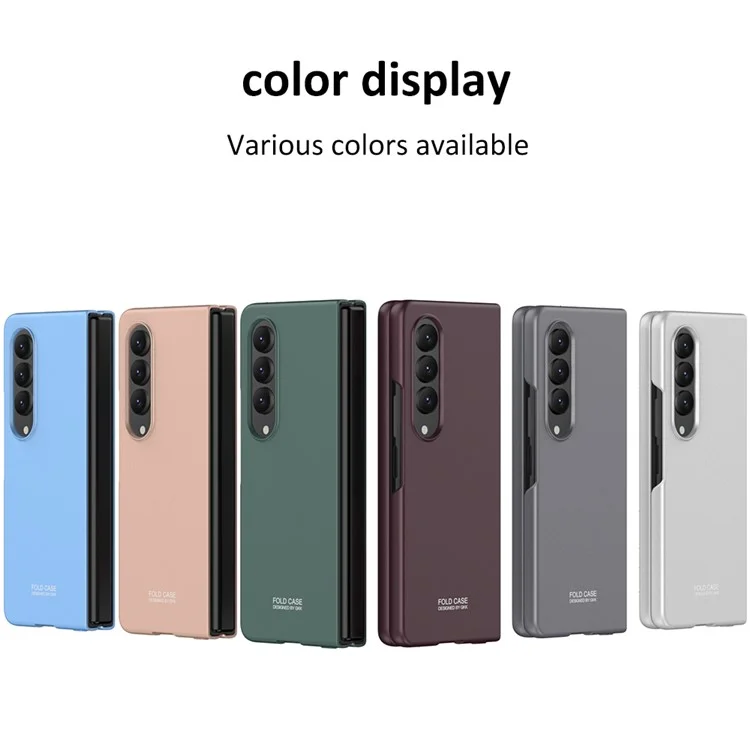 GKK Pour Samsung Galaxy Z Fold4 5G Étui de téléphone ultra-fin antidérapant et anti-empreintes Boîtier de téléphone pliable en PC dur - Noir