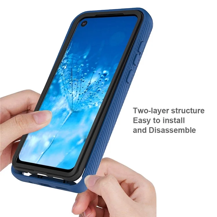 Per Samsung Galaxy S20 Plus 4G / 5G Trasparente Acrilico + Coperchio Posteriore PC Frame Anti-drop Cellulare Custodia - Nero