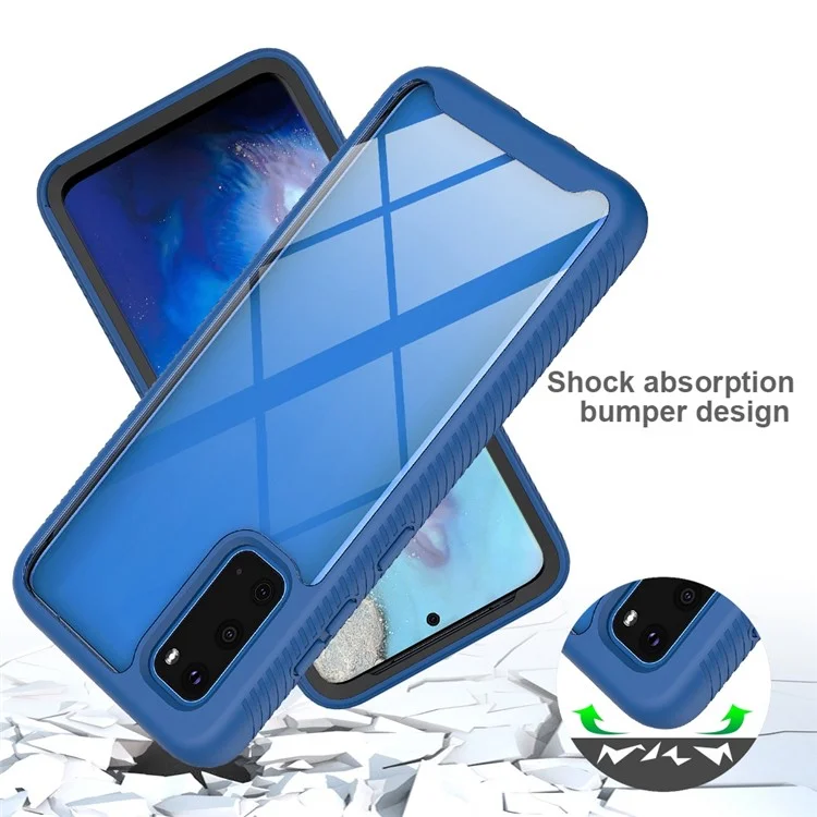 Para Samsung Galaxy S20 Plus 4G / 5 g de Acrílico Transparente + PC Case de Teléfonos Celulares Anti-drop Marco de Tpu. - Negro