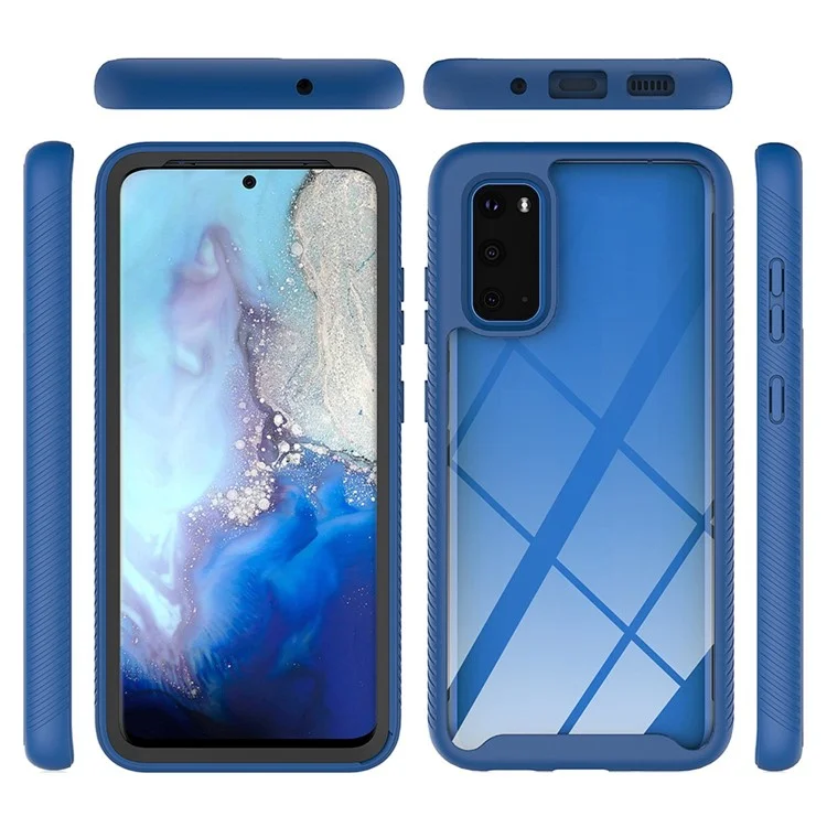 Für Samsung Galaxy S20 Plus 4G / 5G Transparentes Acryl + Pc-rückzug Tpu-rahmen Anti-drop-mobilfunkgehäuse - Schwarz